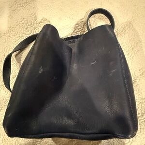 Midnight Portland Leather Butterfly Bucket Bag